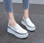 Platform sneakers, low-top sneakers, slip-on women’s shoes, round toe casual shoes, suitable for all seasons in 2025. - Image 2
