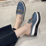Women’s platform closed-toe Shoes British style - Image 3