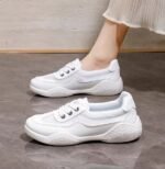 2025 New Style White Sneakers, Summer Breathable Mesh Shoes, Thick Sole, Casual Lightweight Sports Running Shoes, Versatile Single Shoes LA3930 - Image 3