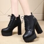 Super high heeled short boots high top shoes