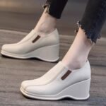 Red dragonfly leather square head high heels women’s LA1800