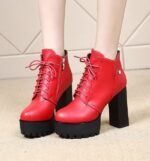 Super high heeled short boots high top shoes - Image 2